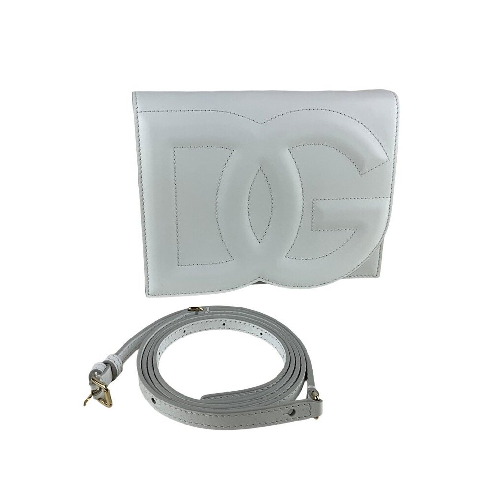 Dolce&Gabbana Women's Calfskin DG 3D Crossbody Bag White Sz M